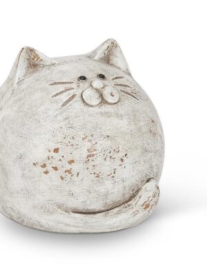 4.5″ Cat Round Ball Antique White
