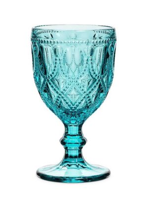 12oz Goblet Glass Turquoise 27-CAPRI-GOB
