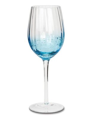 10oz Wine Glass Blue Bubble 27-CASCADE