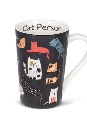 12oz Mug Ceramic Cat Person