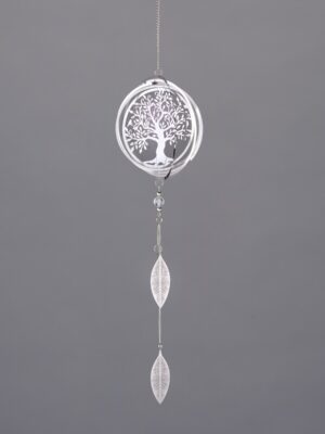 31″ Spinner Tree of Life Metal Silver 721700