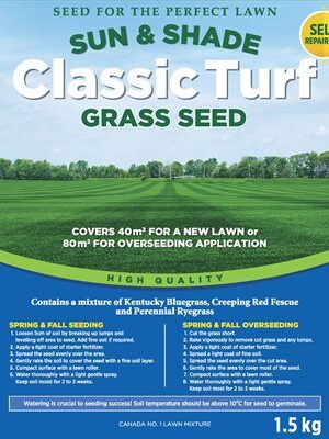 1.5kg Grass Seed – Classic Turf Sun & Shade 88017400