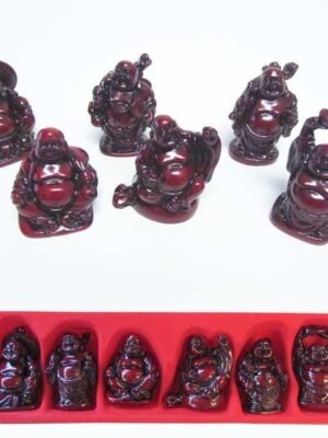 2″ Happy Buddha Red Resin Assorted MRB