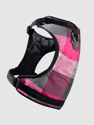 Dog Harness Pink Plaid Canada Pooch – Large