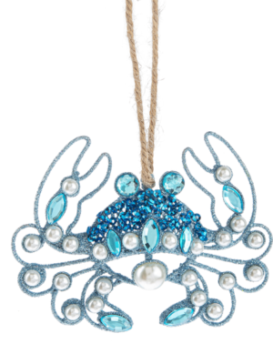 4″ Ornament Crab Blue w/ Gems Acrylic ACRY-858