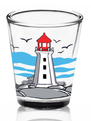 2oz Shot Glass w/ Lighthouse 1327AA