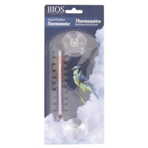 Outdoor Window Thermometer w/ Blue Jay