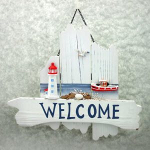 13″ Welcome Sign w/ Lighthouse 5050A