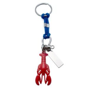 2″ Keychain Lobster Red Metal 5201CA