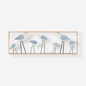 36×12″ Seagull Wall Decor w/ Wood Frame 725452